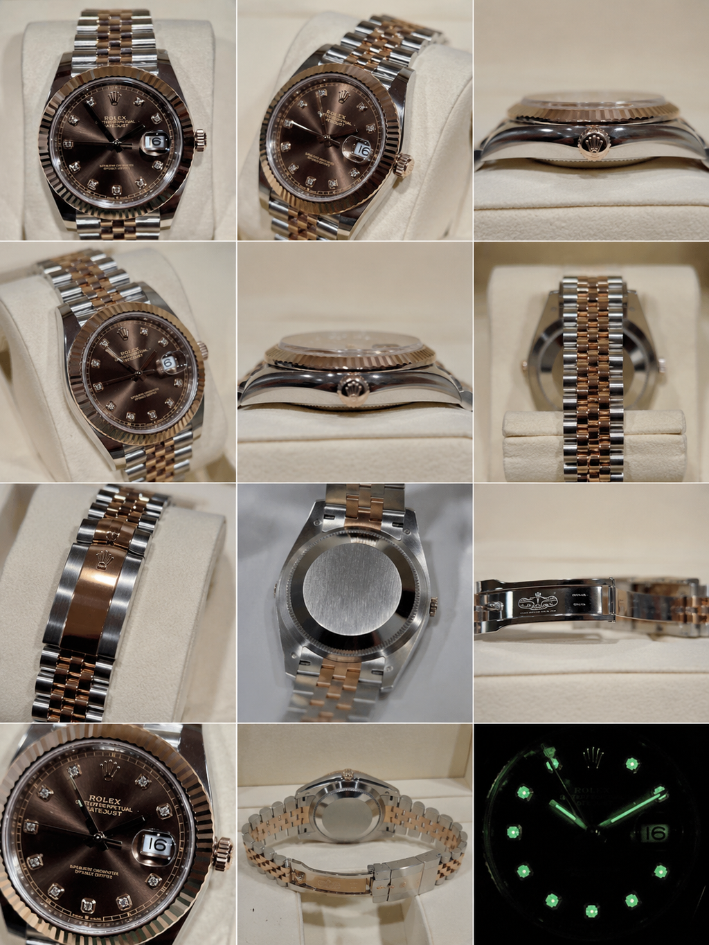 This exquisite timepiece comes new from AD. Timepiece was only sized at AD before being re boxed. Chocolate diamond dial remains one of the most sought after Datejust on the market.